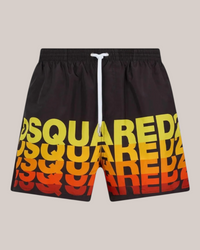 Costume Da Bagno Uomo Logo Layared Nero D7B626710-154 Dsquared2