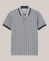 Polo Classic Fit Monogram in Jacquard Grigio DH1417-00-41I Lacoste