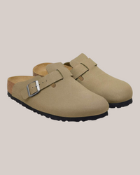 Sandali Boston Tex Nubuck Uomo Faded Khaki Syn 2.0 1033154 Birkenstock
