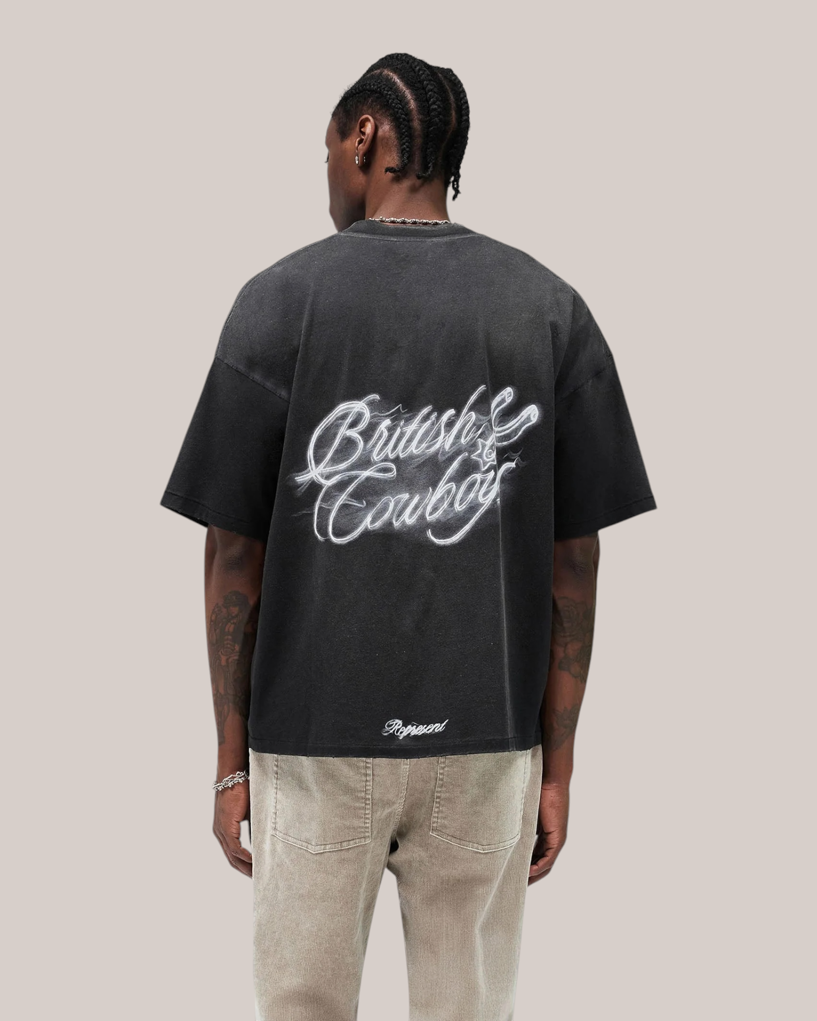 T-Shirt British Cowboy Stained Black MLM100592-04 Represent
