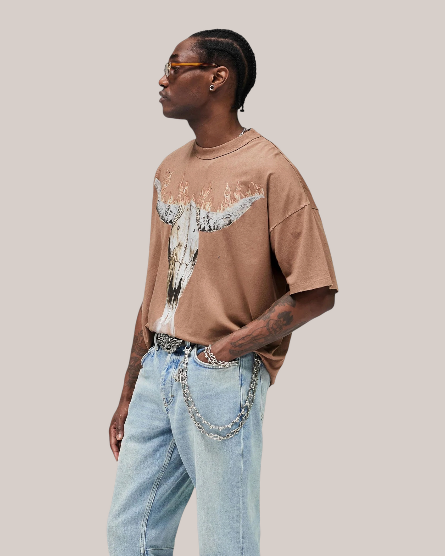 T-Shirt British Cowboy Dusty Brown MLM100592-16 Represent