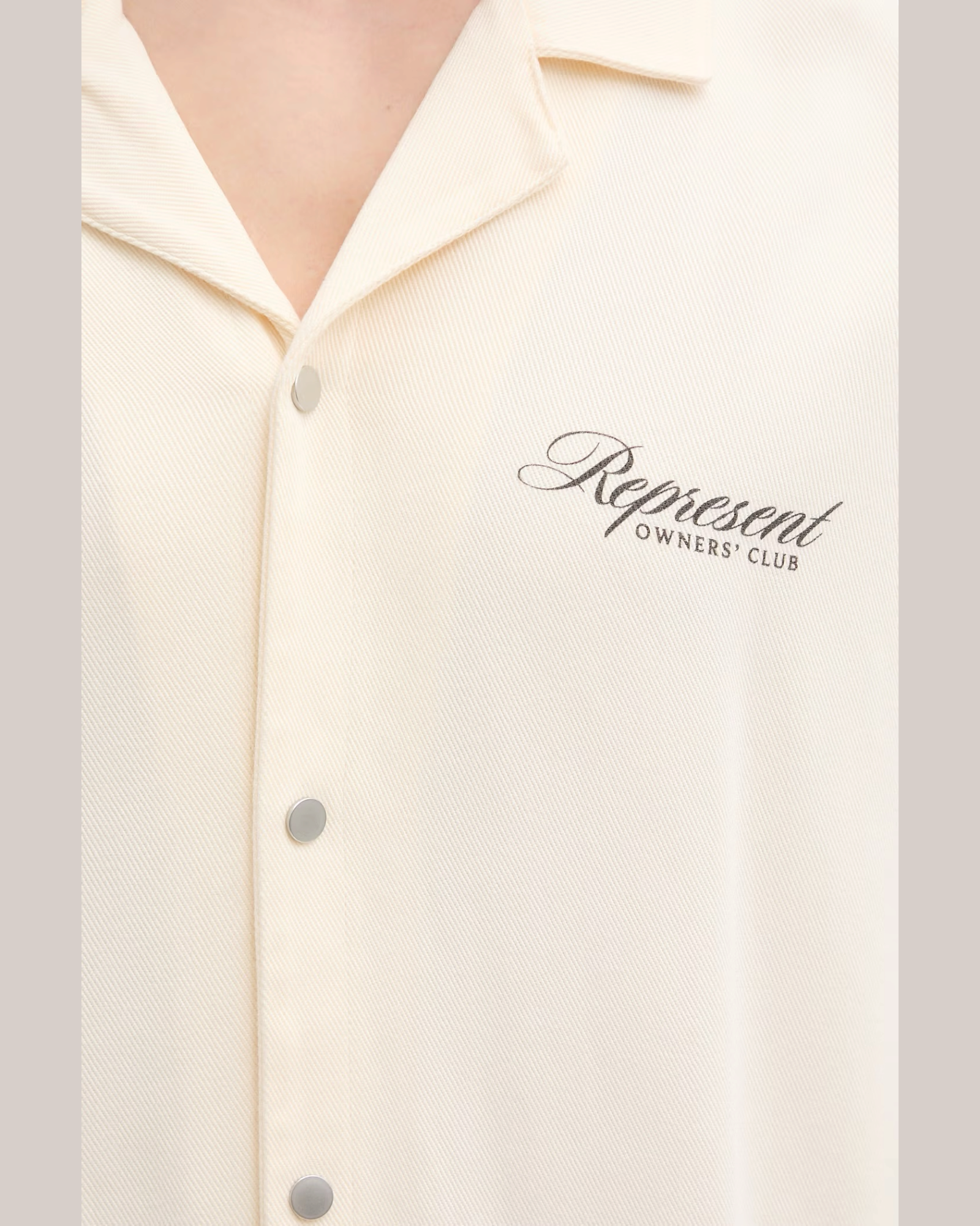 Camicia Maniche Corte Owners Club Script Antique White OCM100067-31 Represent