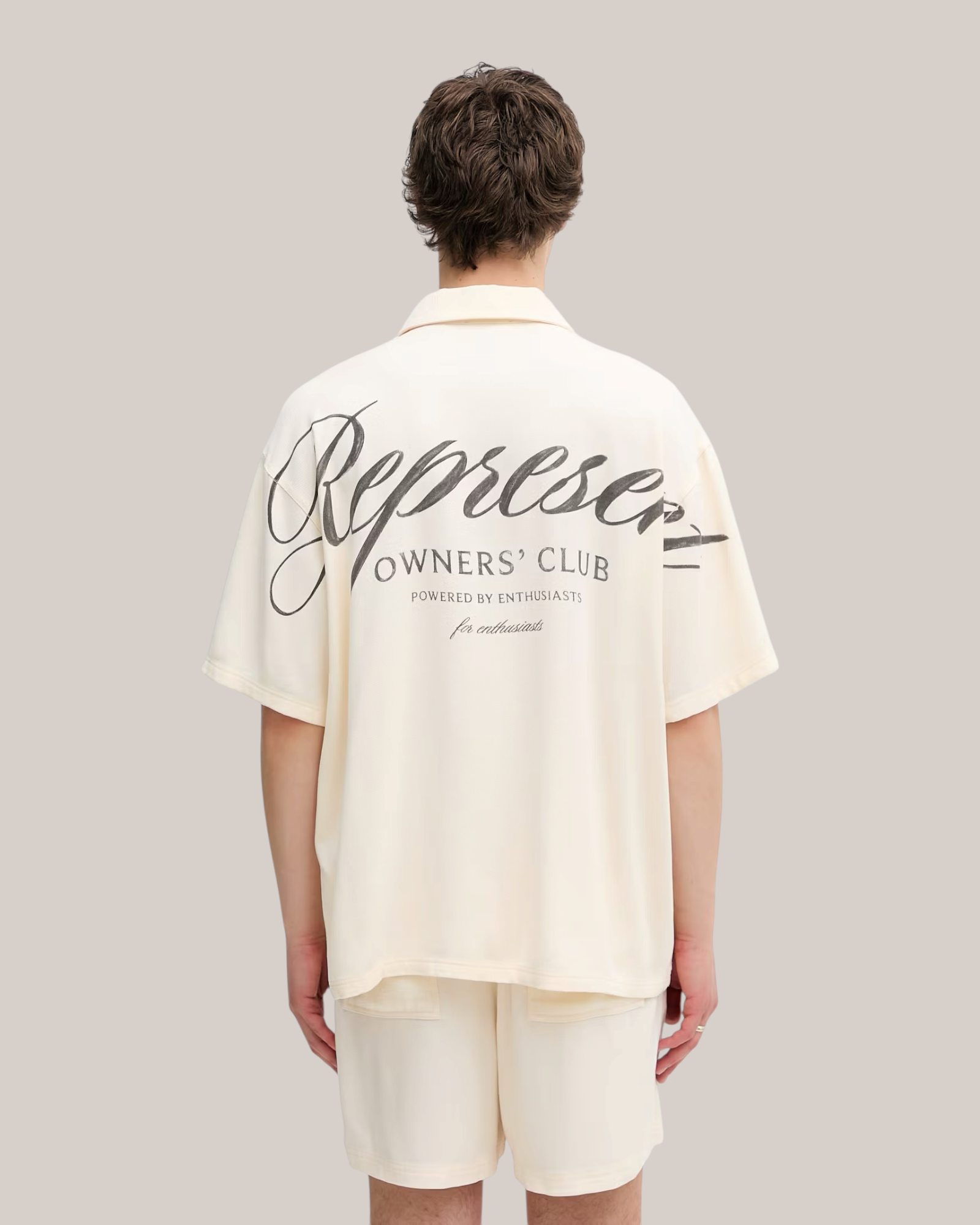 Camicia Maniche Corte Owners Club Script Antique White OCM100067-31 Represent