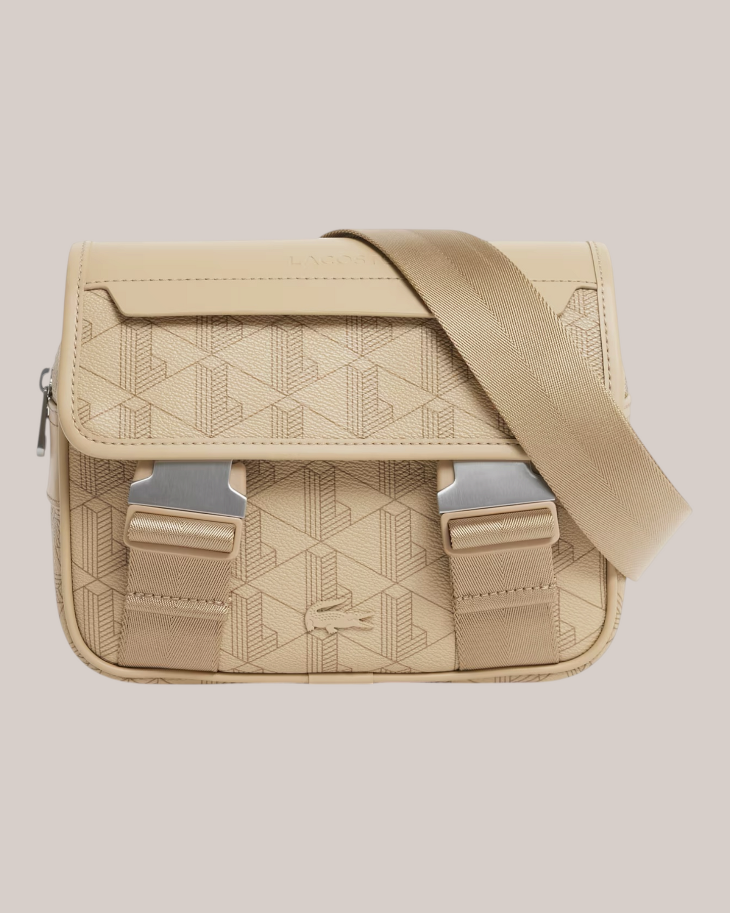 Borsa A Tracolla Con Patta e Clip The Blend Monogram Otter NH3787LX Lacoste