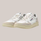 Sneakers In Pelle Medalist Low AULM-LS33 Bianca e Suede Beige Autry