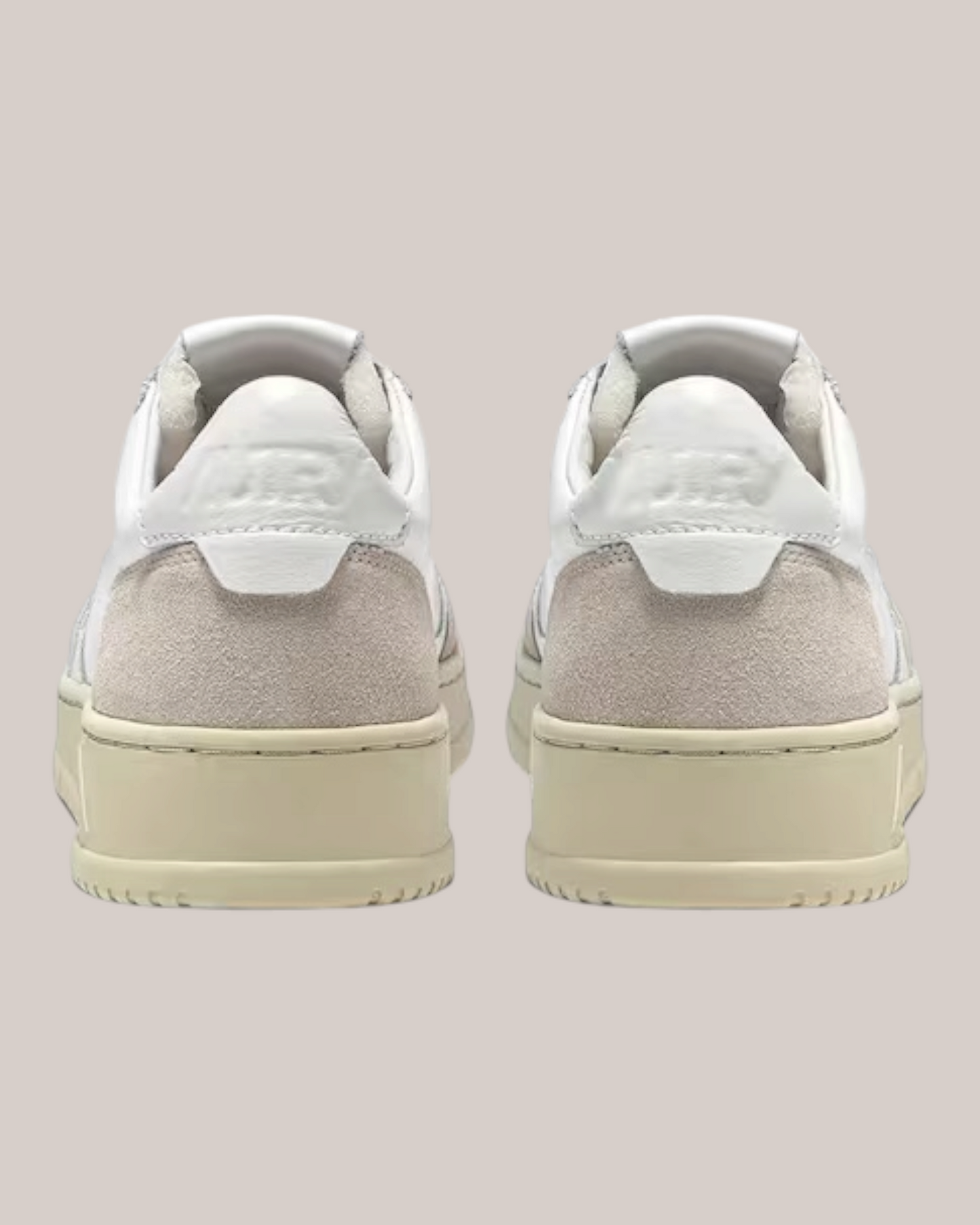 Sneakers In Pelle Medalist Low AULM-LS33 Bianca e Suede Beige Autry