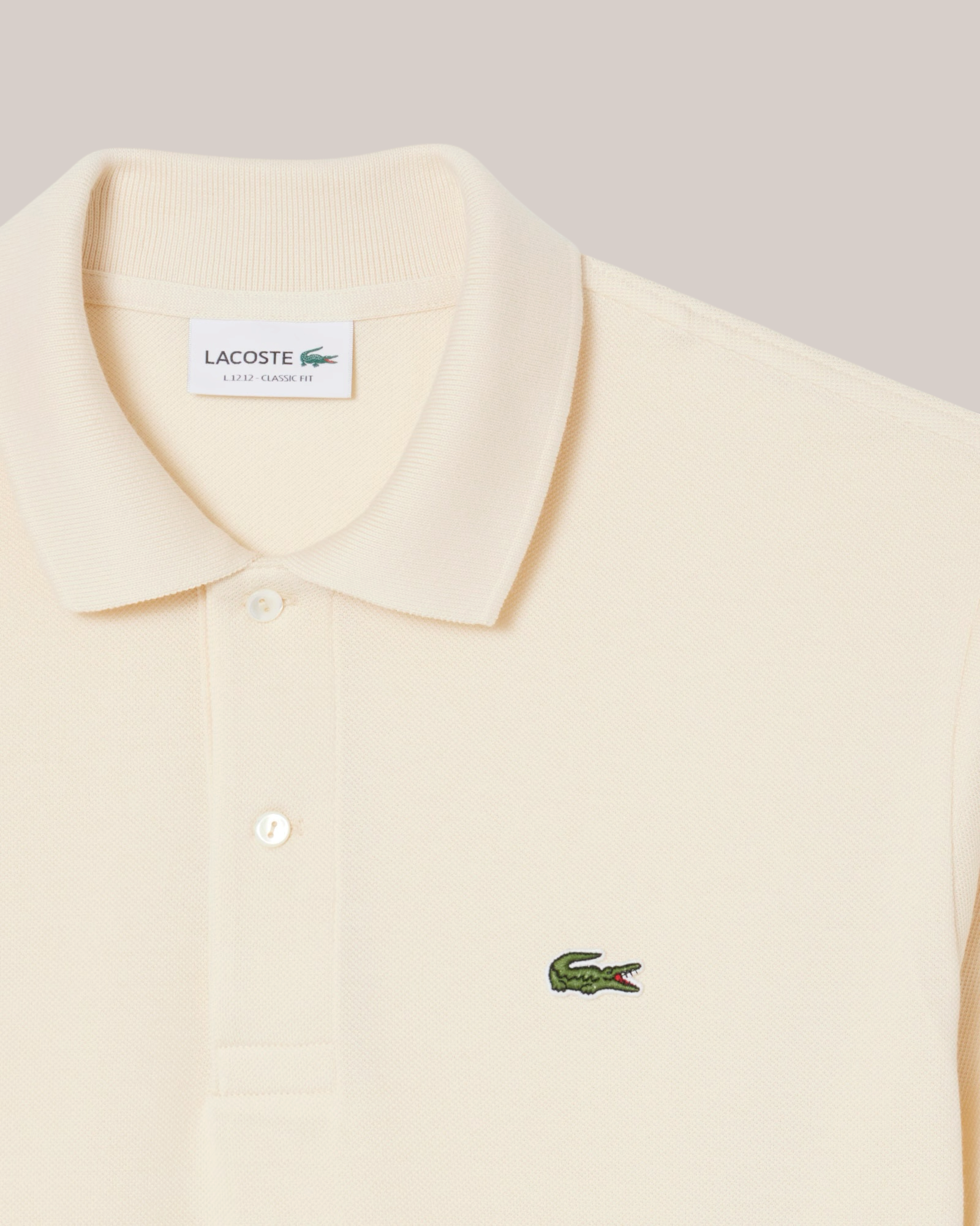 Polo Classic Fit Beige In Piquet L1212-00-056 Lacoste