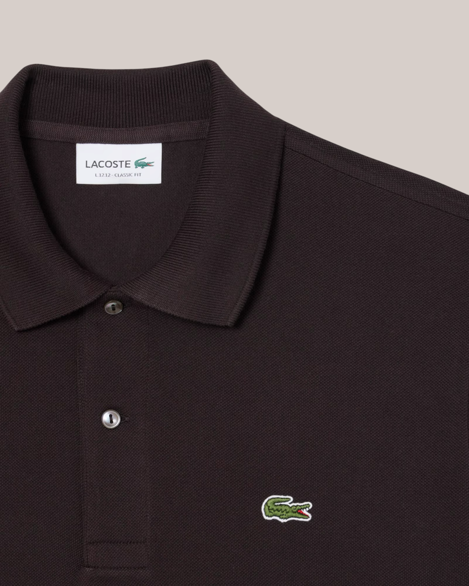 Polo Classic Fit Marrone In Piquet L1212-00-3LA Lacoste
