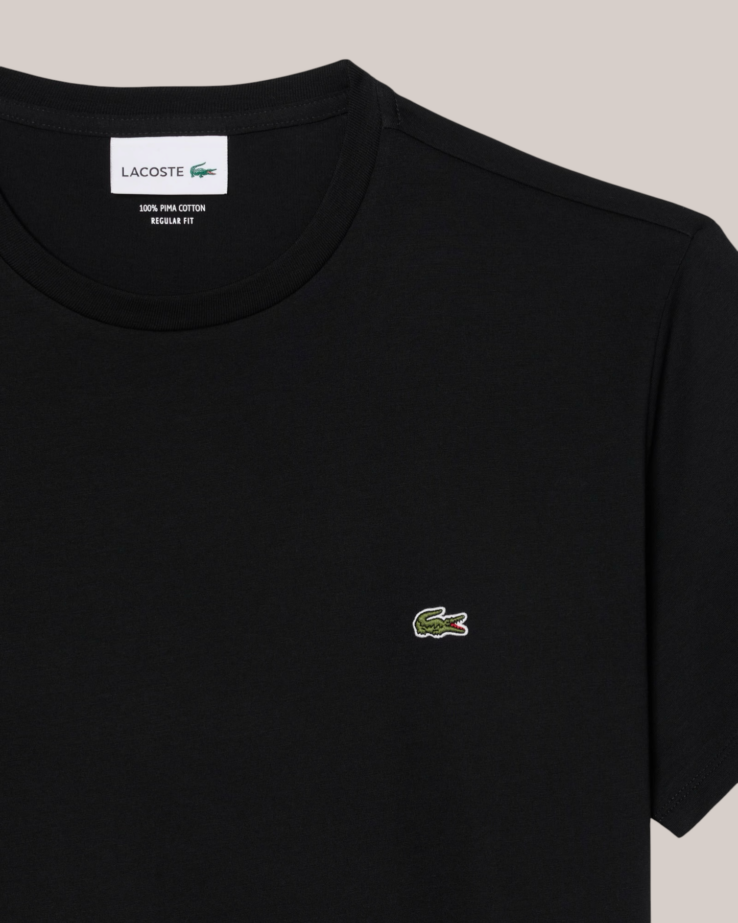 T-Shirt Regular Fit Pima Cotton Nera TH6709-00-031 Lacoste