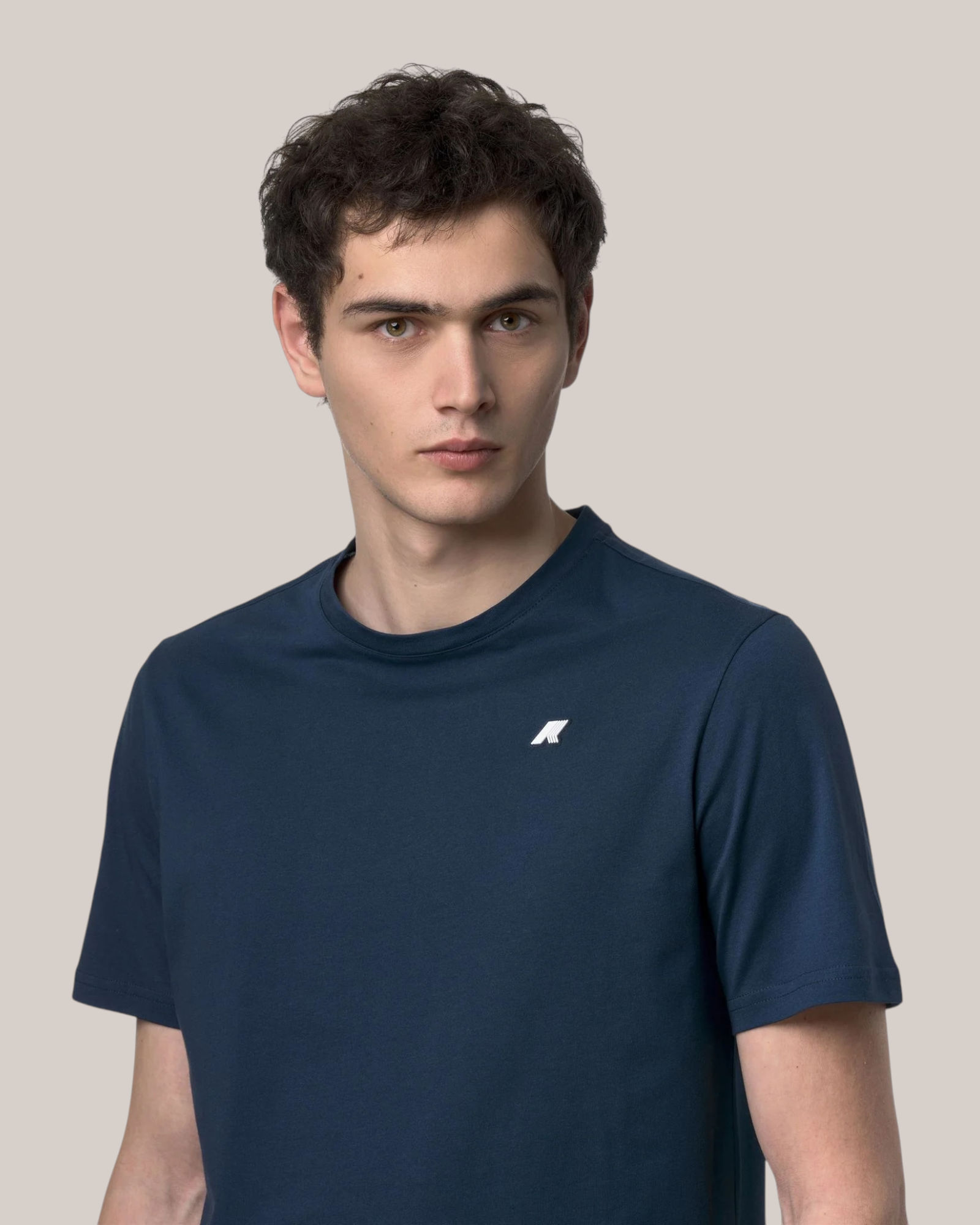 T-Shirt in Jersey Slim Fit Odom Blue Insignia K7125UW B67 K-Way