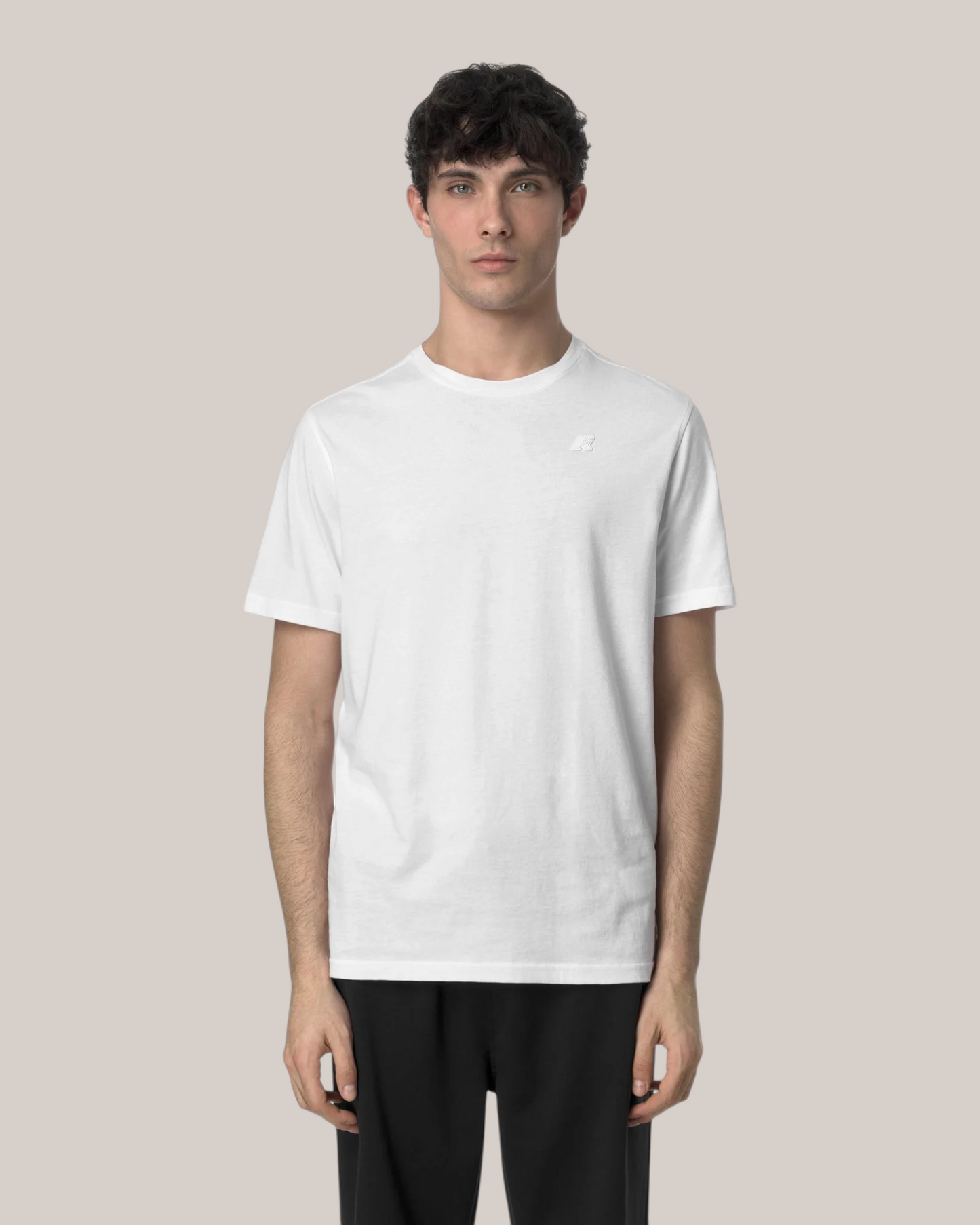 T-Shirt in Jersey Slim Fit Odom Bianco K7125UW 001 K-Way