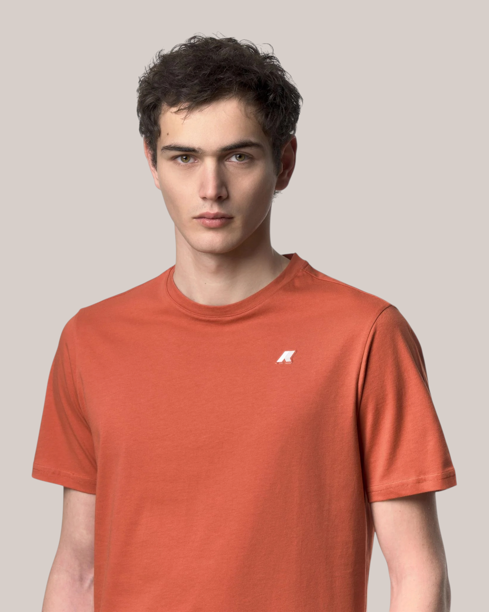 T-Shirt in Jersey Slim Fit Odom Orange Brownish K7125UW 896 K-Way