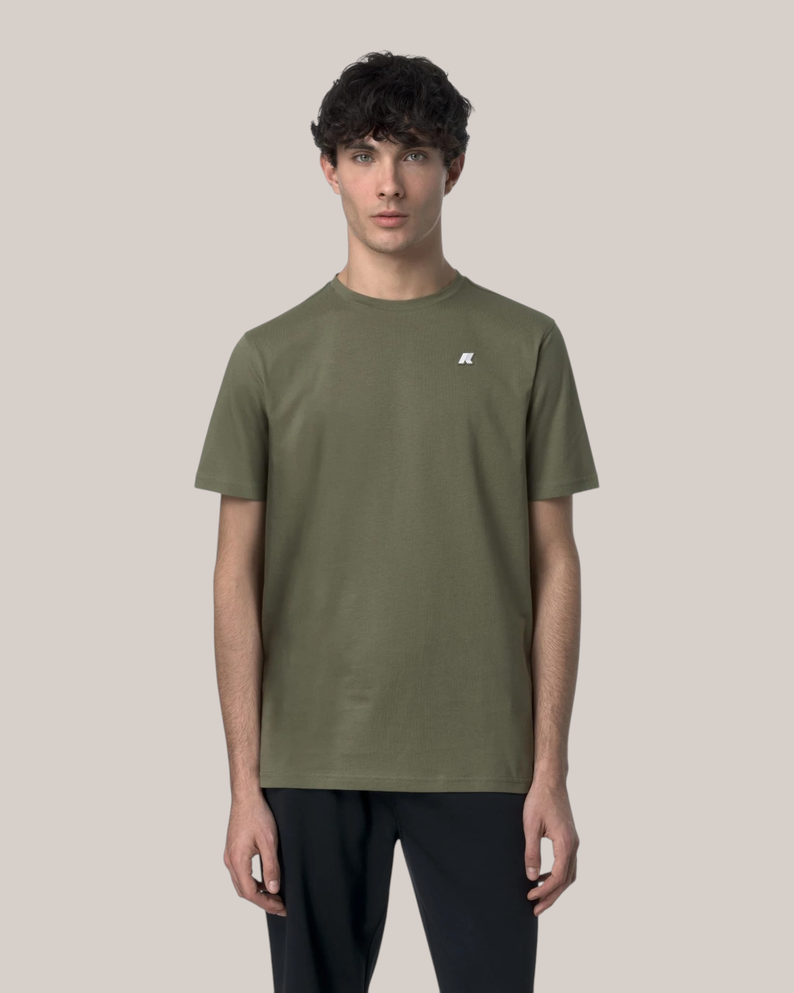 T-Shirt in Jersey Slim Fit Odom Green Lichen K7125UW V15 K-Way