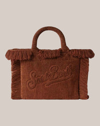 Borse Colette Terry Effetto Spugna Con Rilievo Marrone COL011 MC2 Saint Barth