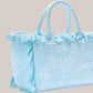 Borsa Vanity Large Regular In Tessuto Effetto Spugna Celeste VANI012 00414L MC2 Saint Barth