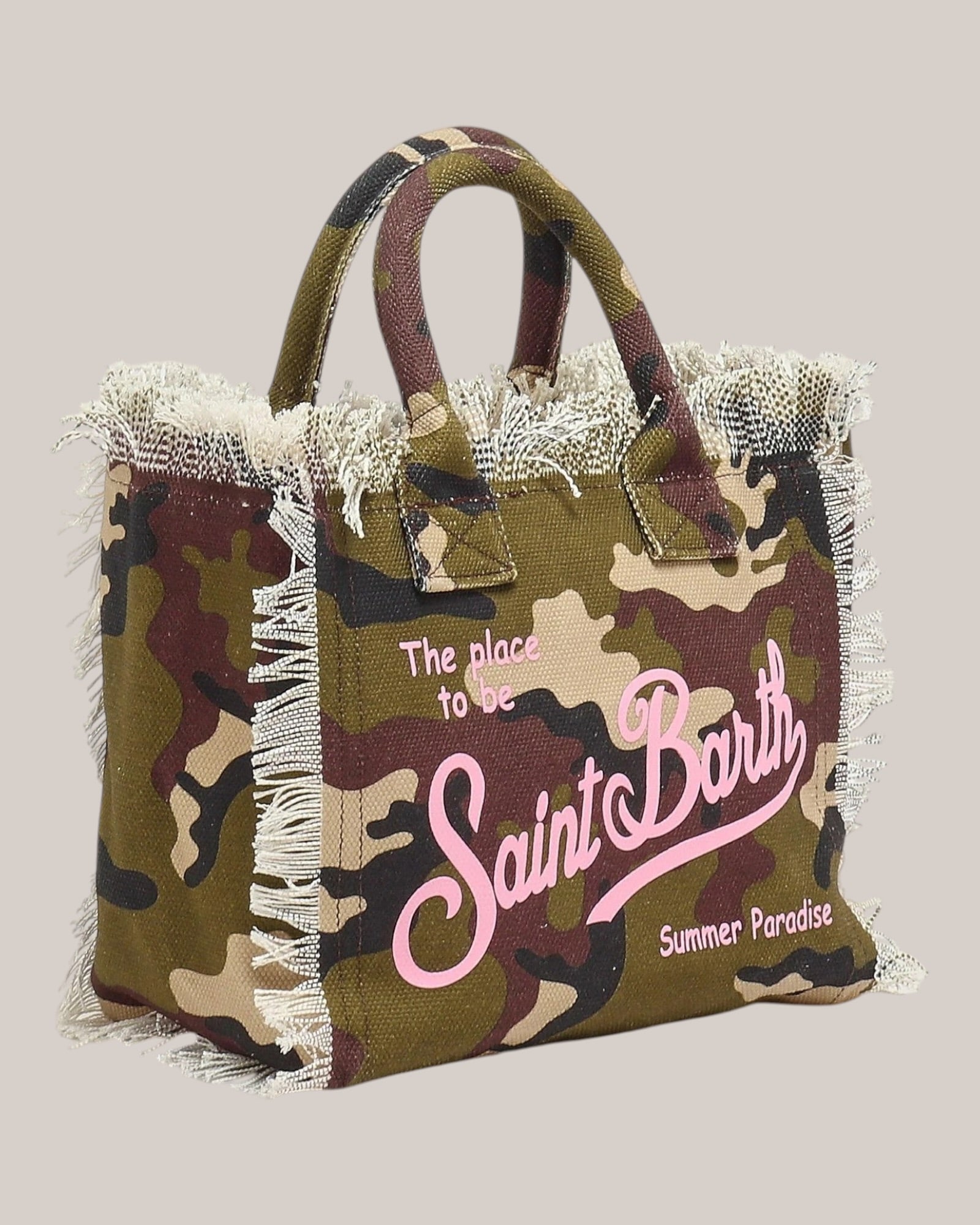 Borsa In Canvas Di Cotone Colette Mimetica COL0001 03477L MC2 Saint Barth