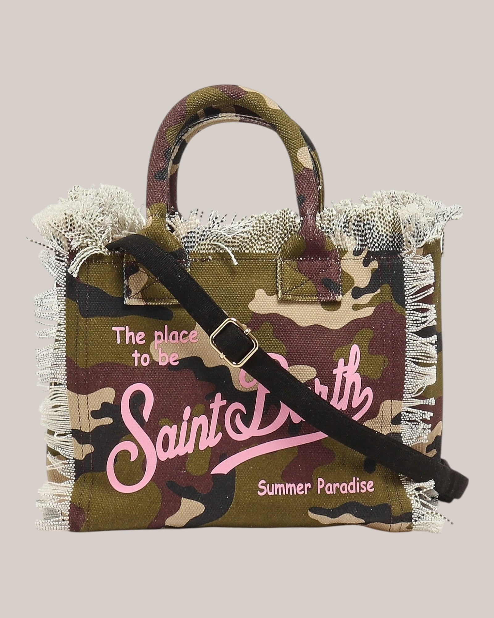 Borsa In Canvas Di Cotone Colette Mimetica COL0001 03477L MC2 Saint Barth
