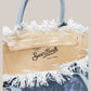 Borsa Vanity Regular In Canvas Blu Leopard Con Strass VANI001 08747L MC2 Saint Barth