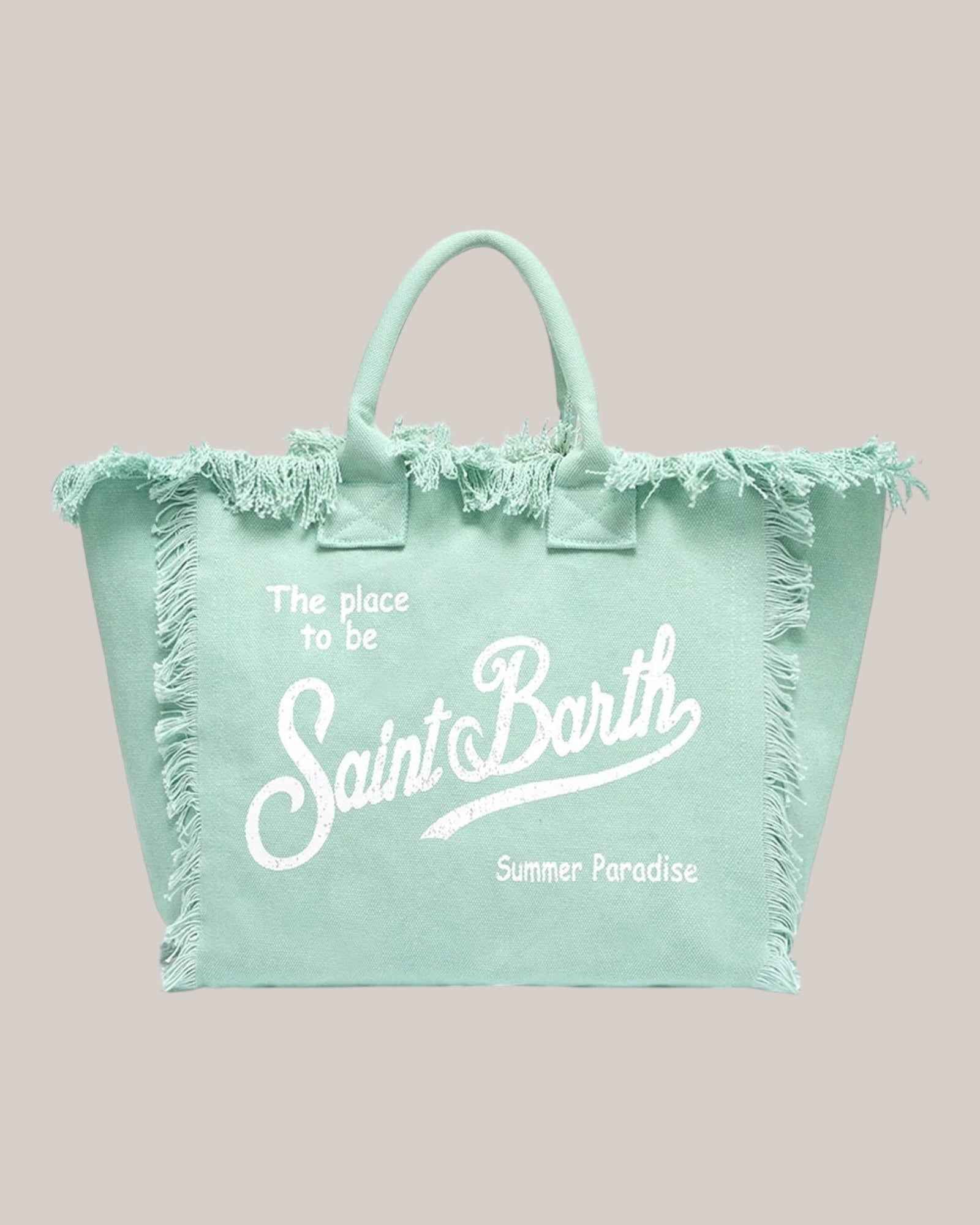 Borsa Vanity Large Regular In Canvas Di Cotone Sage VANI001 00160L MC2 Saint Barth