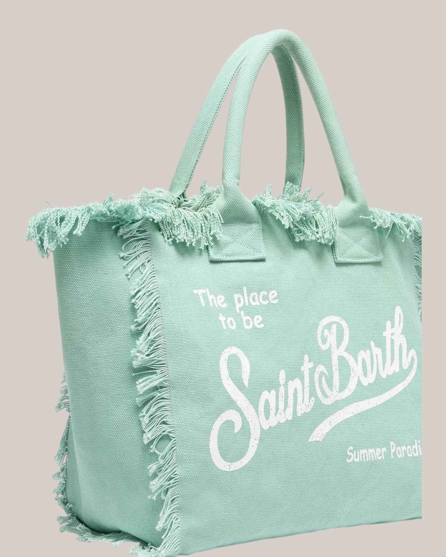 Borsa Vanity Large Regular In Canvas Di Cotone Sage VANI001 00160L MC2 Saint Barth