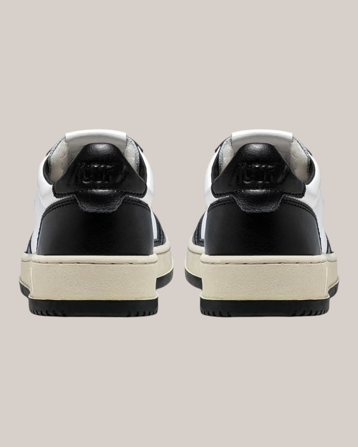Sneakers Base In Pelle Medalist Low Man Bianca/Nero ALM WB01 Autry