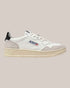 Sneakers Basse In Pelle Medalist Low Bianca e Nera In Suede Beige AULM LS21 Autry