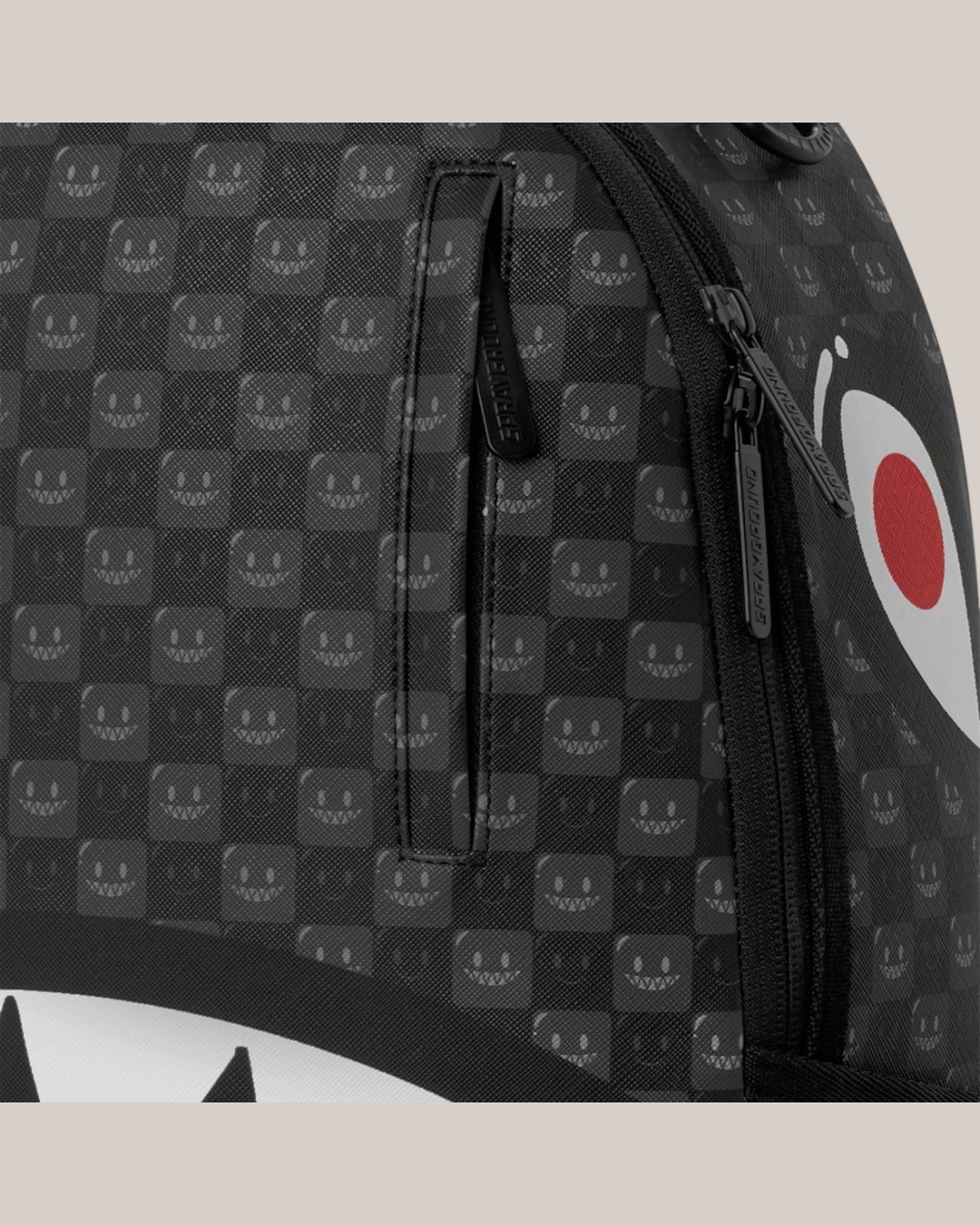 Zaino Unisex Sharks In Paris WTF Bubbly Black Check 910B8633NSZ Spayground