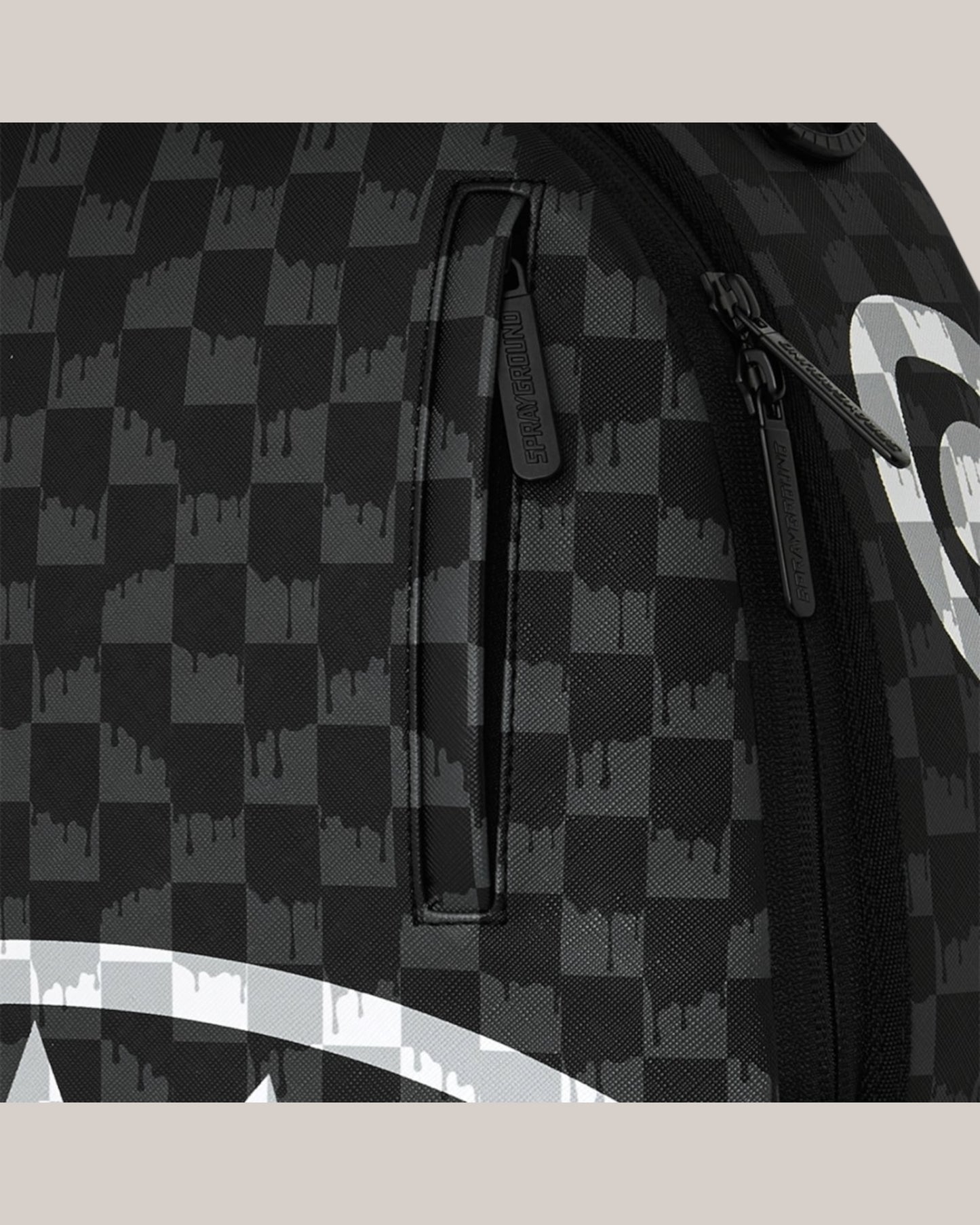 Zaino Unisex Black & White Drip Check Sharks 910B8553NSZ Spayground