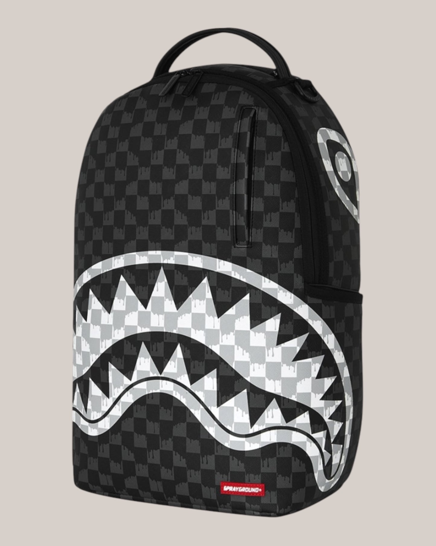 Zaino Unisex Black & White Drip Check Sharks 910B8553NSZ Spayground