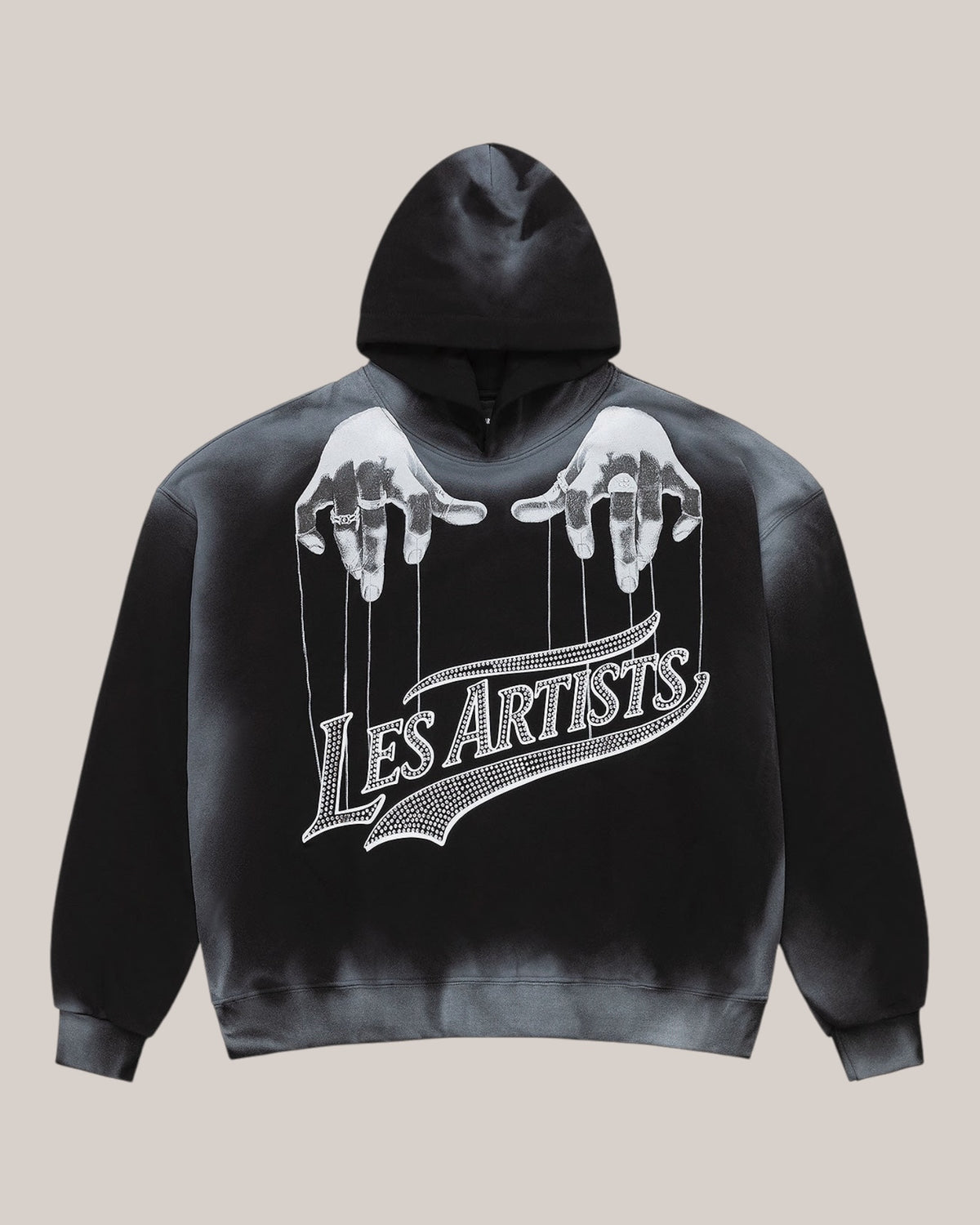 Les Artist Felpa con Cappuccio Uomo Hoodie Crop Top Hands – 27SSLAHD5045-121
