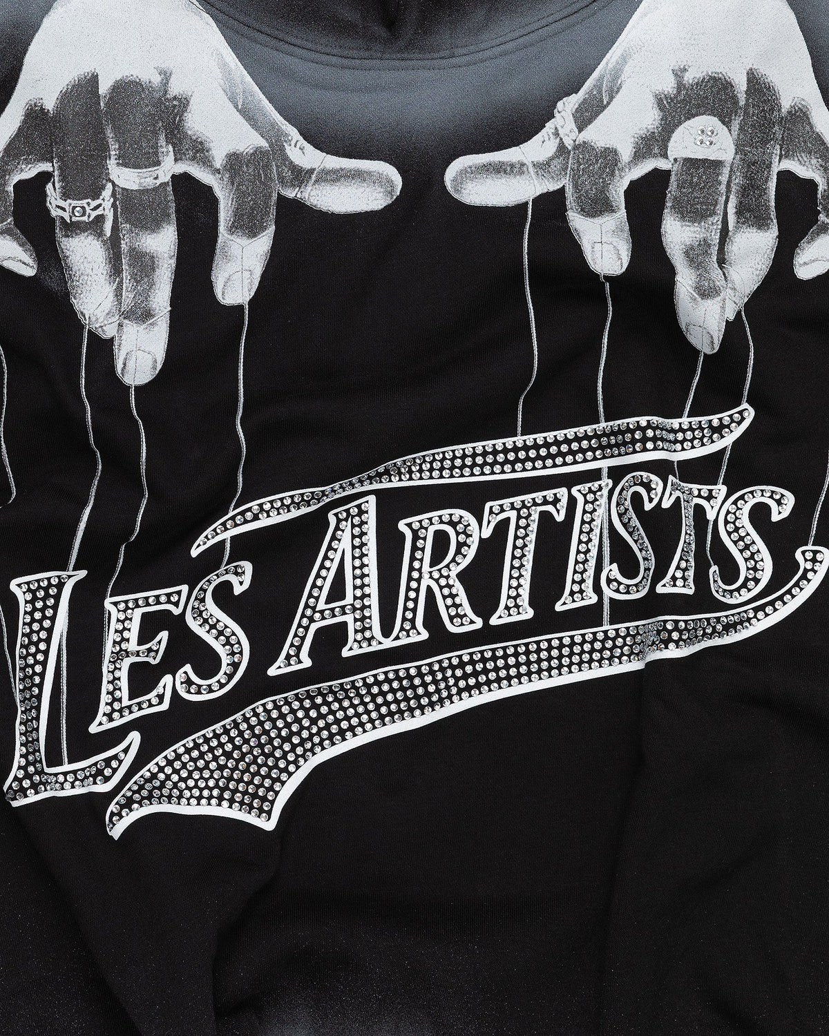 Les Artist Felpa con Cappuccio Uomo Hoodie Crop Top Hands – 27SSLAHD5045-121