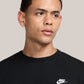 Nike Club Felpa Uomo Nero/Nero/Bianco FN3888-010