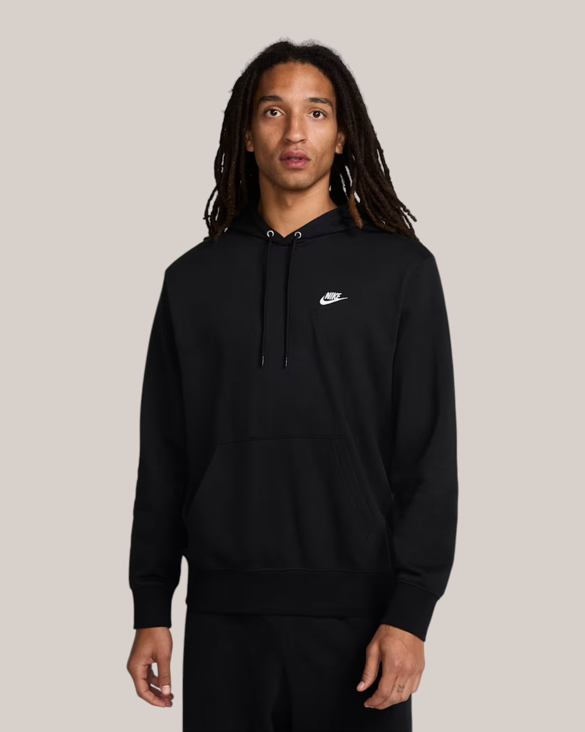 Nike Club Felpa Uomo Nero/Nero/Bianco FN3866-010