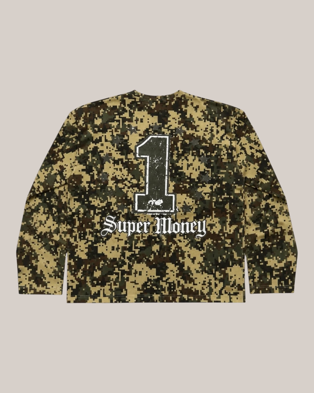 Art Supermoney T-Shirt Manica Lunga Military Longsleeve Pixel Military