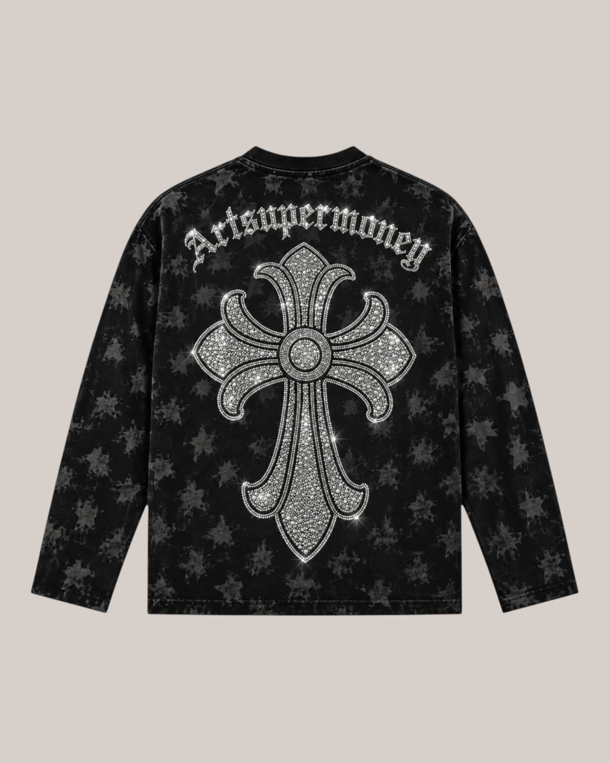 Art Supermoney T-Shirt Manica Lunga Deep Ghotic Red Lips