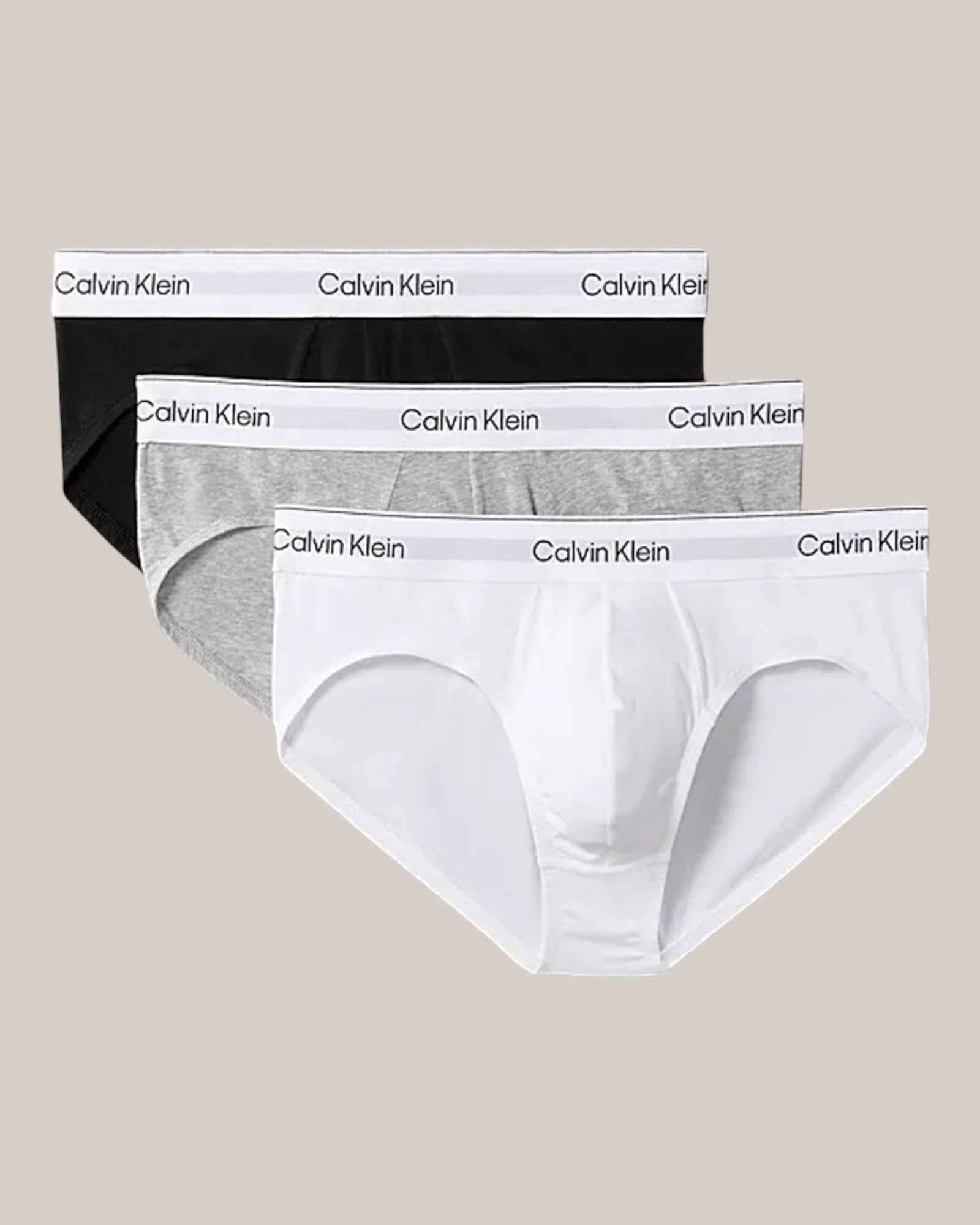 Slip 3-Pack Intimo Uomo Grigio/Bianco/Nero LV00NB4388 MP1 Calvin Klein