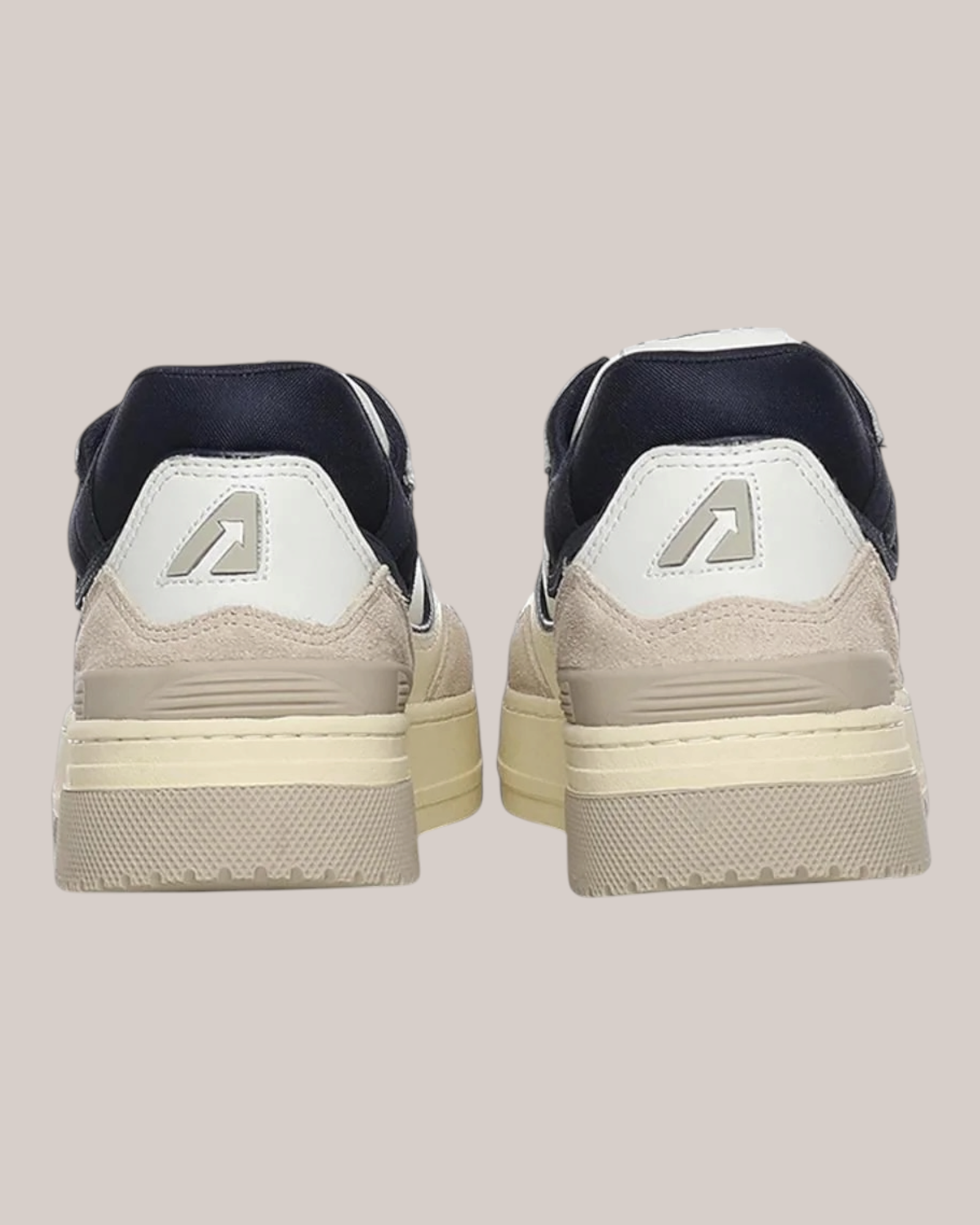 Sneakers CLC In Pelle e Suede Bianco Sand e Space Blu ROLM MC13 Autry