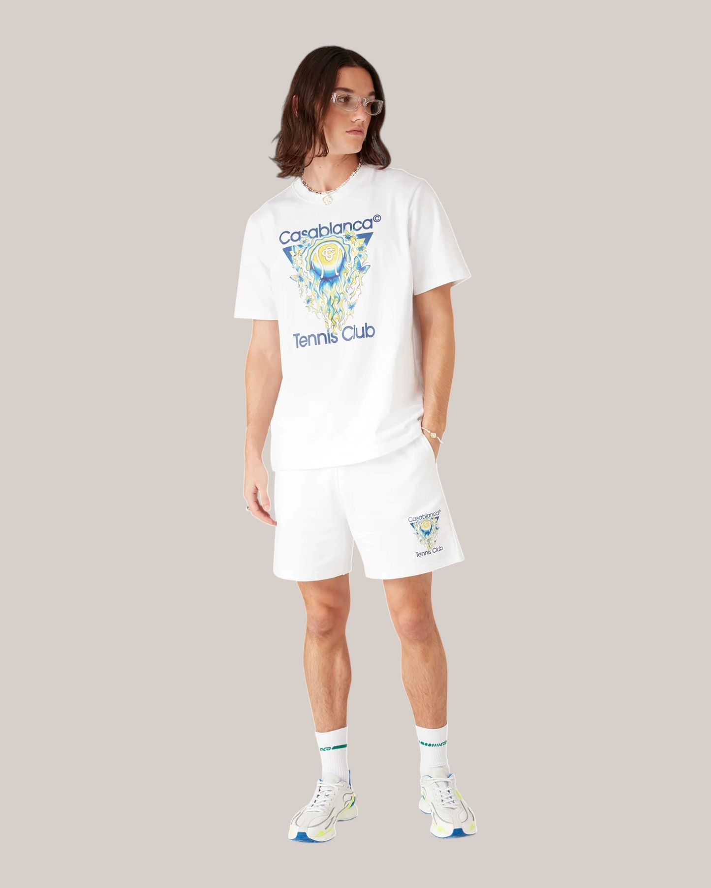 T-Shirt Tennis Club Icon Classic Bianca SP26-JTS-001-01 Casablanca