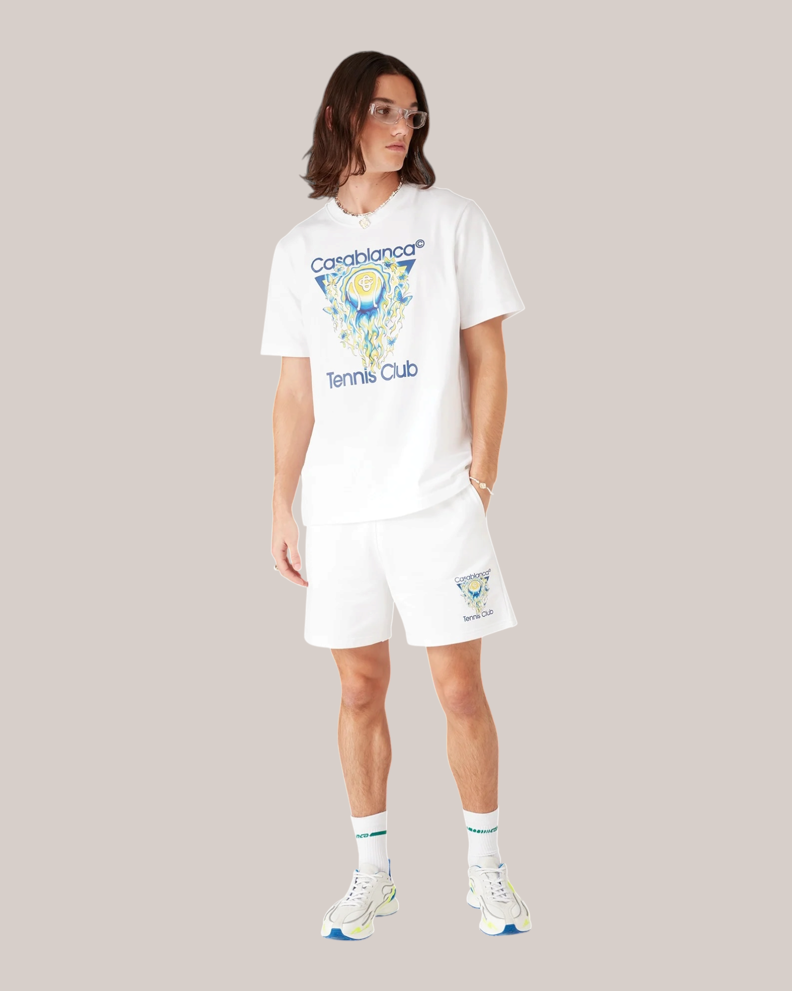 T-Shirt Tennis Club Icon Classic Bianca SP26-JTS-001-01 Casablanca