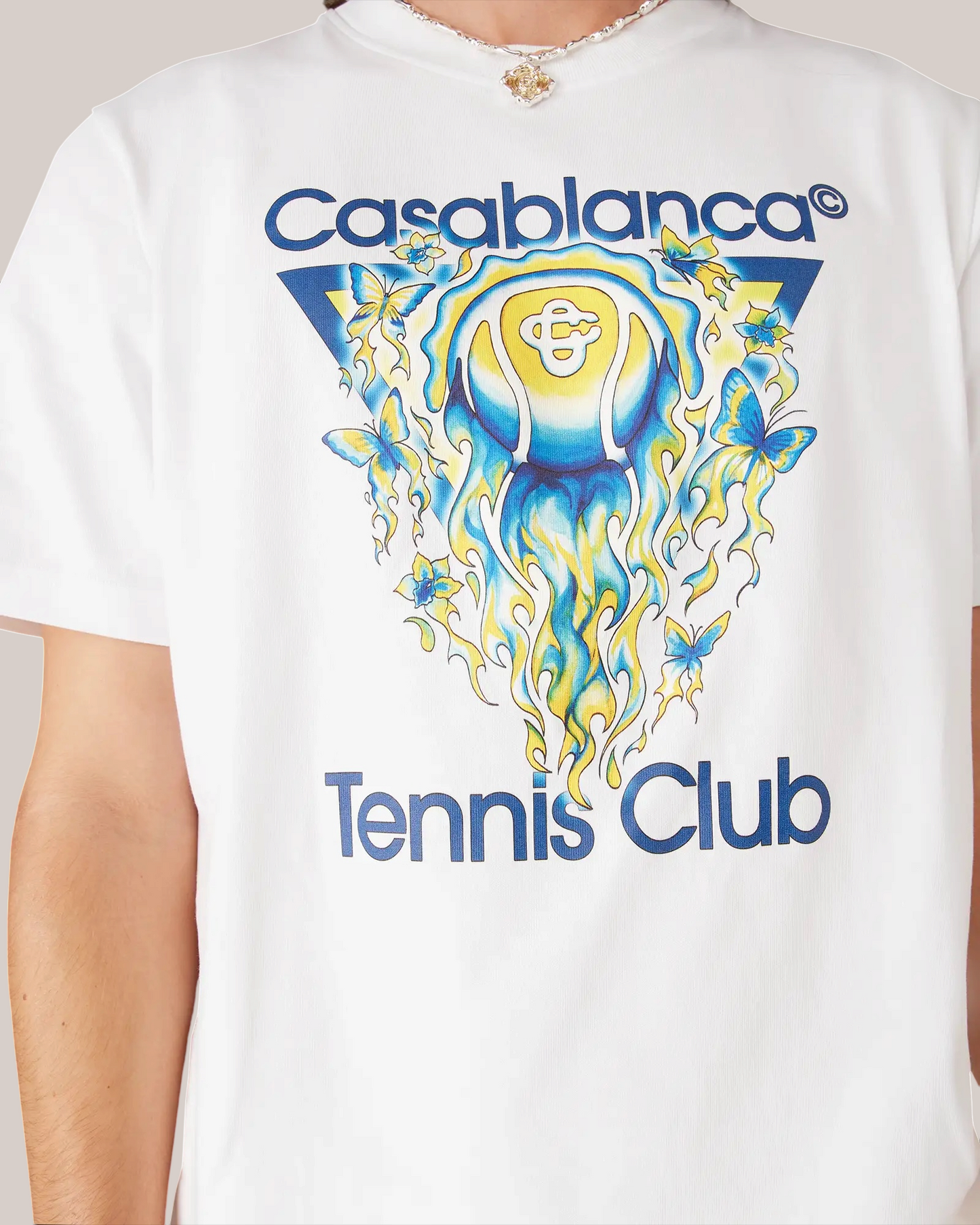 T-Shirt Tennis Club Icon Classic Bianca SP26-JTS-001-01 Casablanca