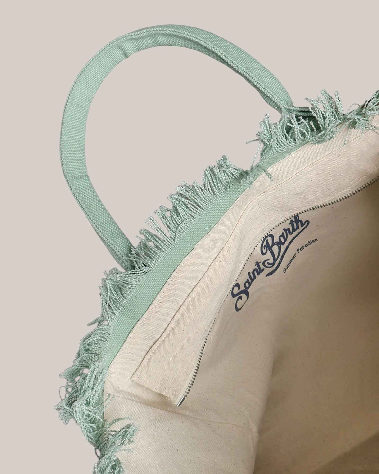 Borsa Vanity Large Regular In Canvas Di Cotone Sage VANI001 00160L MC2 Saint Barth