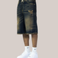 Short Baggy Fit Lavaggio Sabbiato Scuro 07B Soldier