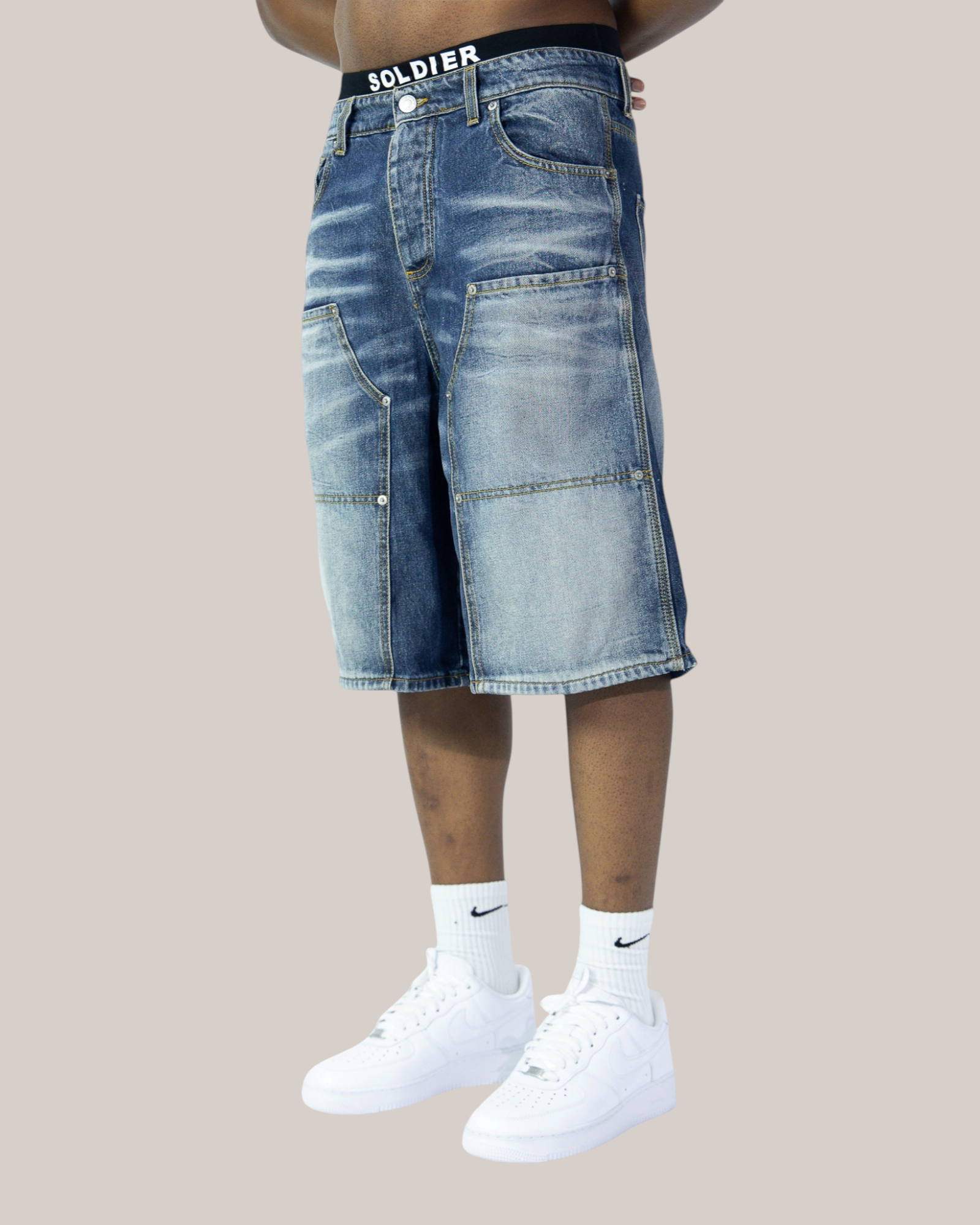 Short Baggy Fit Carpentier Blue Medio 01B Soldier