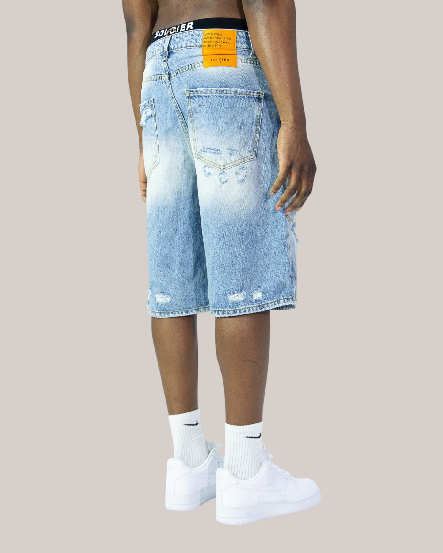 Short Baggy Fit Carpentier Blue Chiaro 02B Soldier